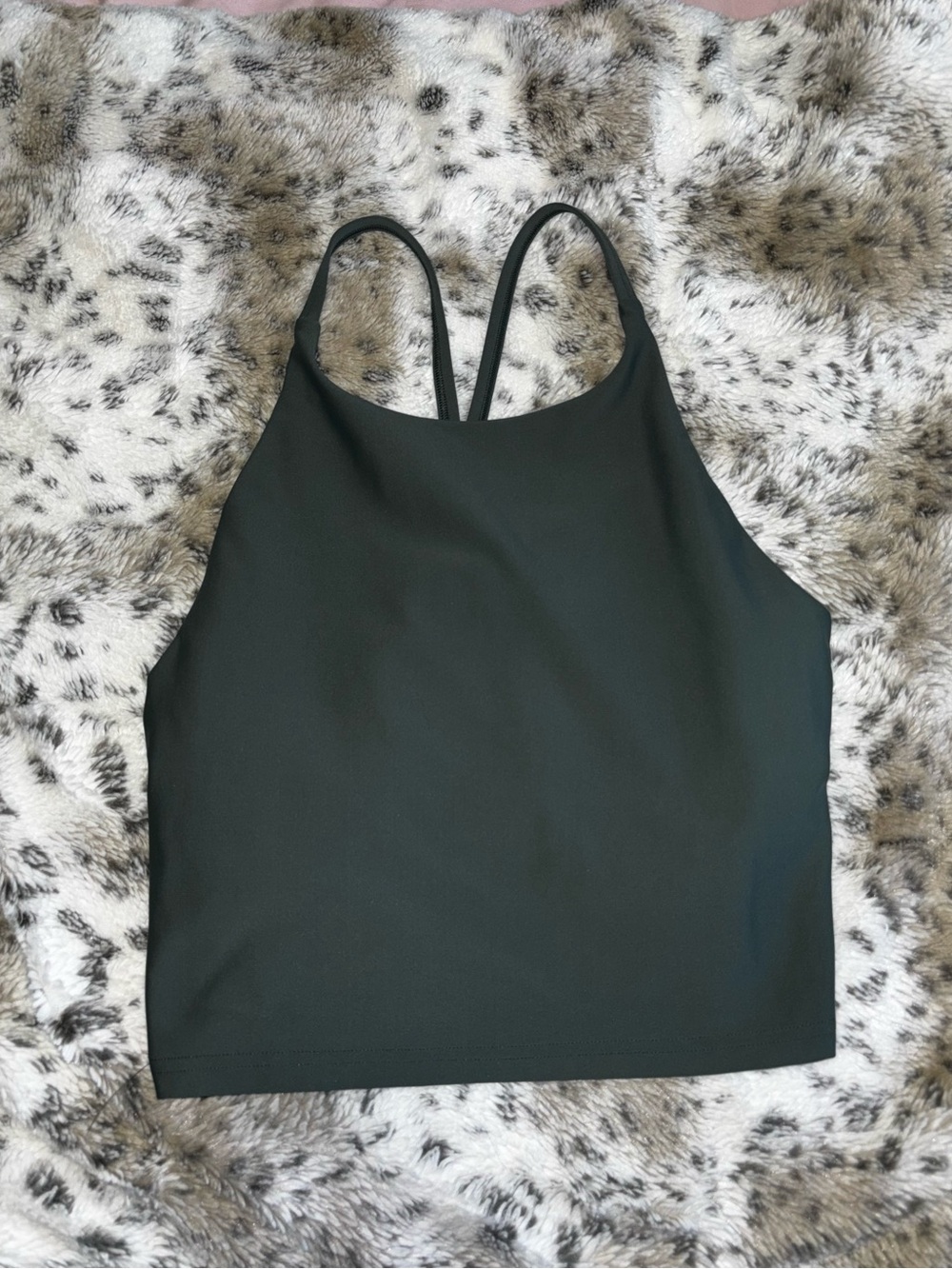Sage Green Active Powersoft Tank Top with Double Straps